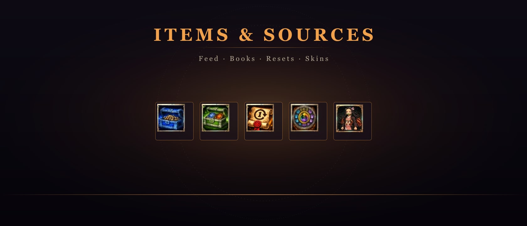 Items & Sources