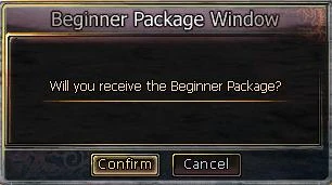 2) Confirm to receive the Beginner Package