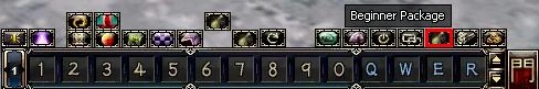 1) Click the area shown above the skill bar