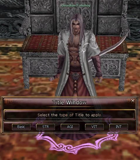 4) Select a Title that suits your style.