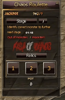 Chaos Roulette Run Panel