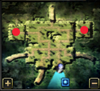 Garmoth spawn nodes on the Maya Cliff minimap