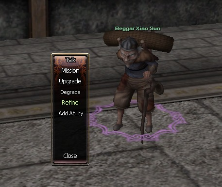 Beggar Xiao Sun - Refine menu