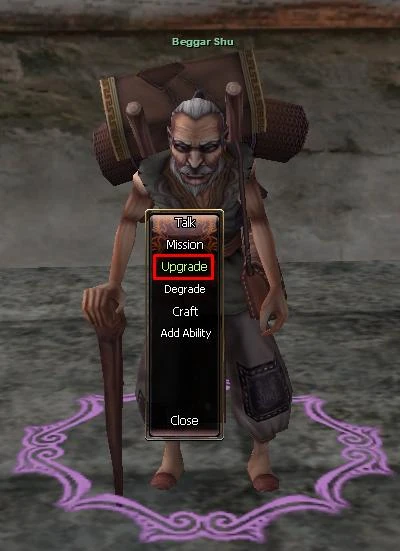 1) Locate the Beggar NPC